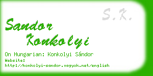 sandor konkolyi business card